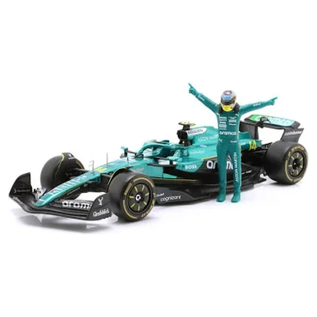 Aston Martin AMR25 Alonso 1:24 con Figura