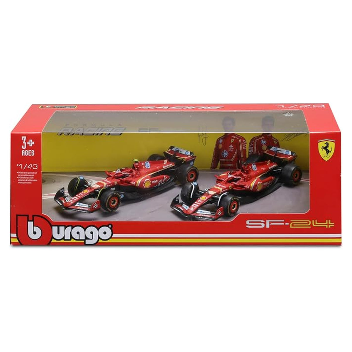 Set 2 Miniaturas Ferrari SF-23 – Sainz y Leclerc (1:43) – Burago