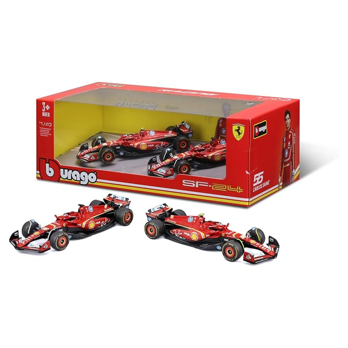 Set 2 Miniaturas Ferrari SF-23 – Sainz y Leclerc (1:43) – Burago