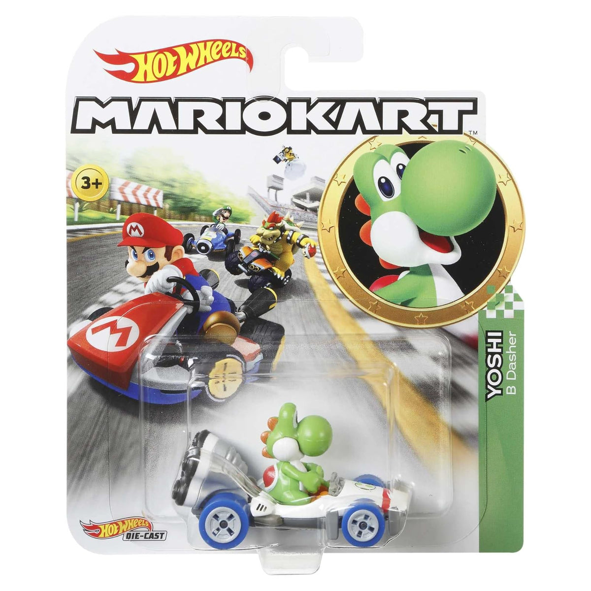 Yoshi B-Dasher - Hot Wheels/Mario Kart