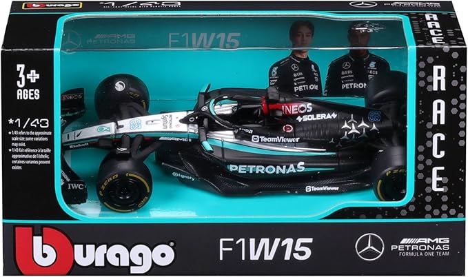 Miniatura Mercedes-AMG Petronas F1 W15 2024 1:43 (Bburago)