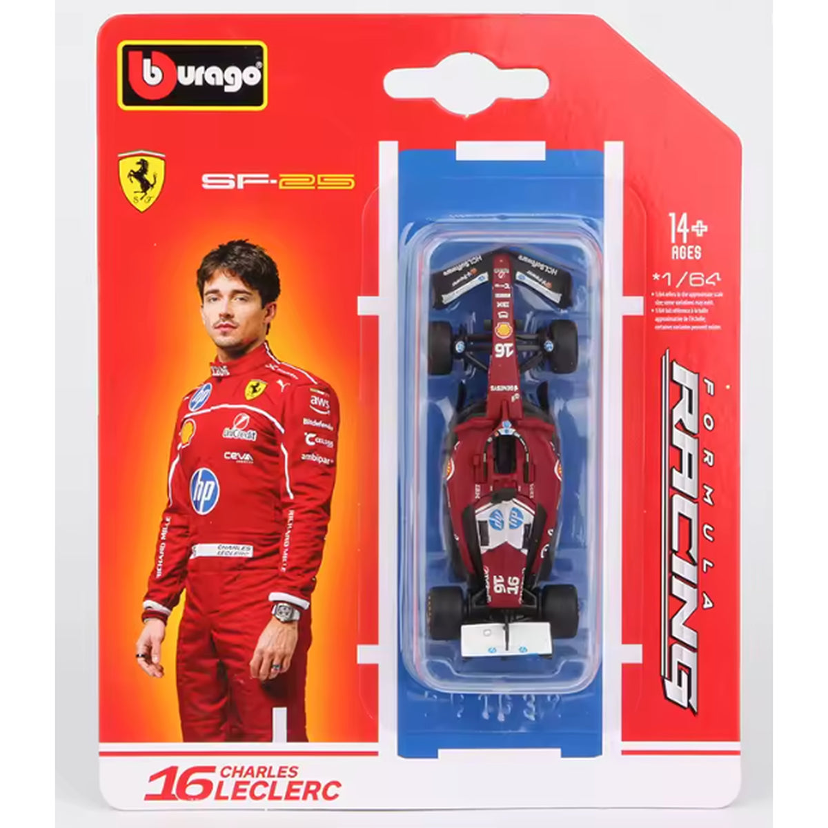 Ferrari SF-25 Charles Leclerc 2025 – Escala 1:64