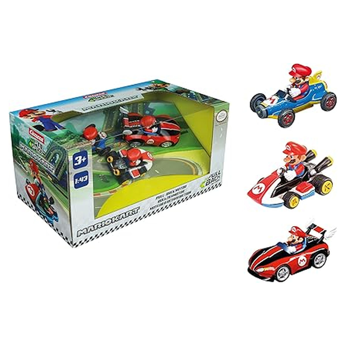 Mario Kart Mario 3 Pack Pull-Back (Carrera Pull & Speed)