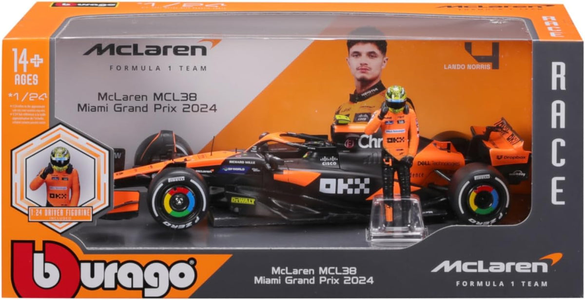 McLaren MCL38 2024 Escala 1:24 – Edición Coleccionista (Bburago)