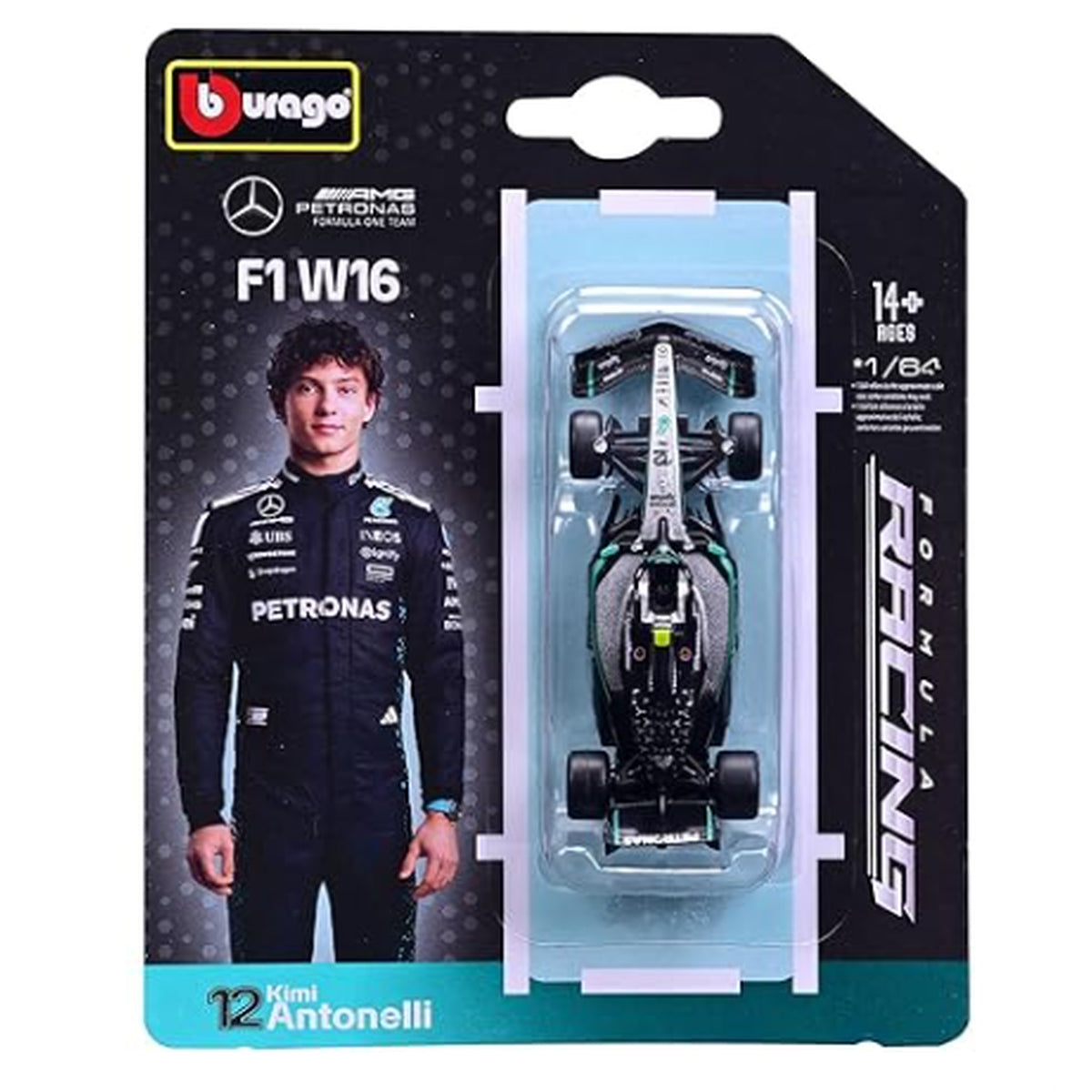 Mercedes-AMG F1 W16 Antonelli 2025 – Escala 1:64