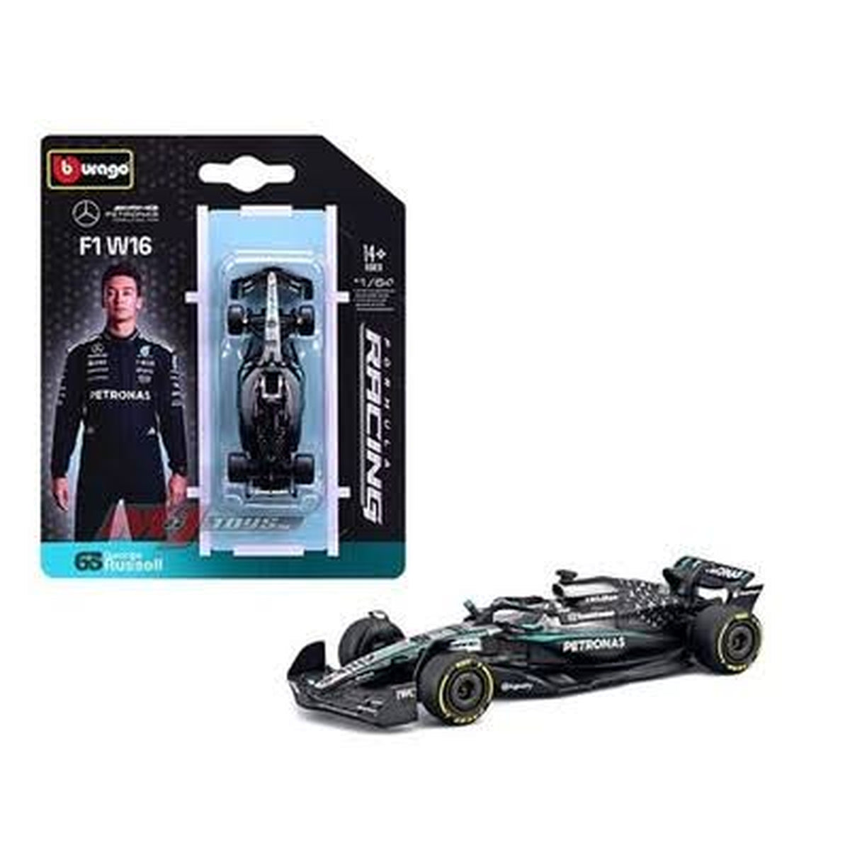 Mercedes-AMG F1 W16 Russell 2025 – Escala 1:64