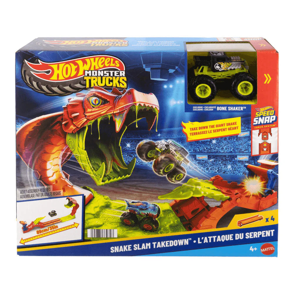 Hot Wheels Monster Trucks Snake Slam Takedown – Set de Juego